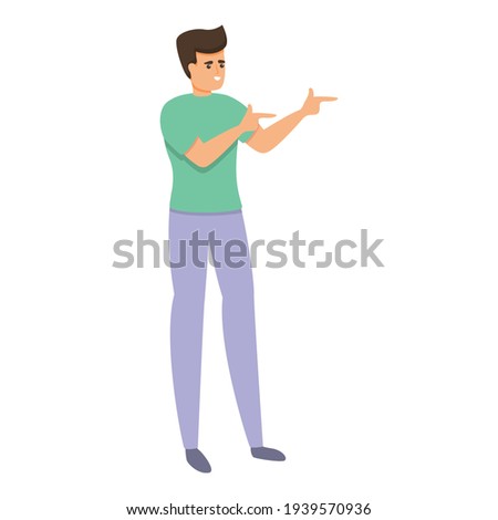 Self esteem affirmation icon. Cartoon of self esteem affirmation vector icon for web design isolated on white background