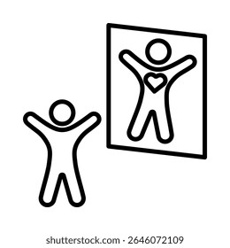 Self Esteem Icon Element for Design
