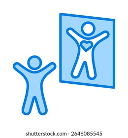 Self Esteem Icon Element for Design