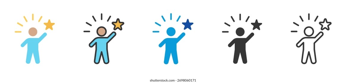 ícone de autoestima definir coleção multi estilo vários