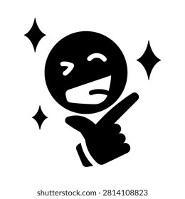 Self Esteem Icon - Solid Black Glyph Icons For Parenting and Child Care