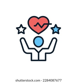 Self Esteem icon in vector. Illustration