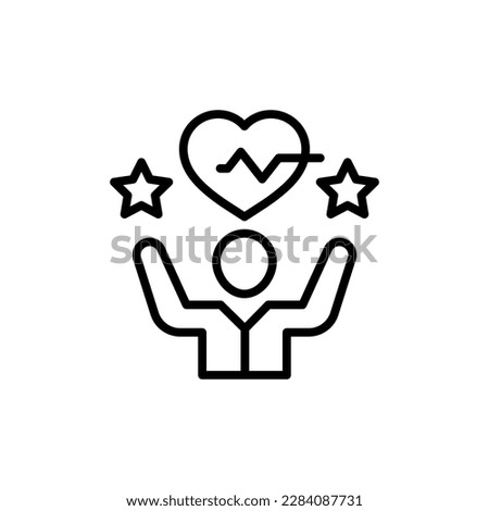 Self Esteem icon in vector. Illustration