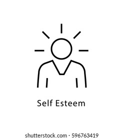 Self Esteem Vector Line Icon