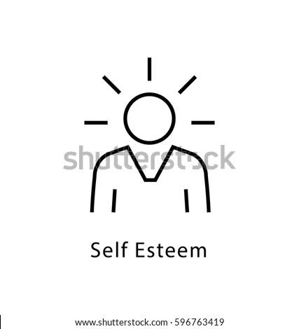 Self Esteem Vector Line Icon