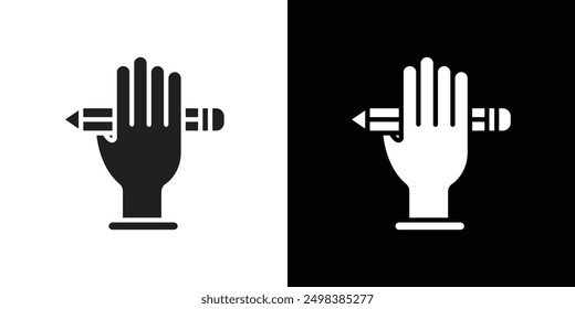 Self expression icon flat line symbol set.