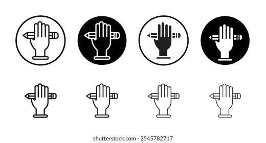Self expression icon flat line symbol set.
