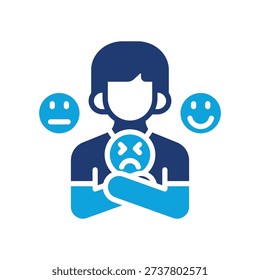 Self Expression Icon Glyph Color Vector Illustration