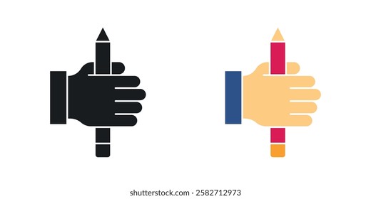 Self expression icons set vectors black and colored style