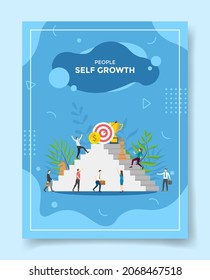 self growth concept for template of banners, flyer, books, and magazine cover
