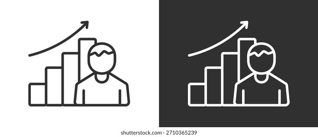 Conjunto De Íconos De Crecimiento Propio Colección De Vector Aislada En Blanco Y Negro