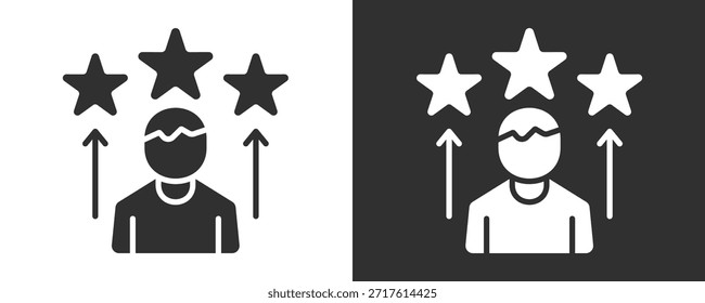 Conjunto De Íconos De Crecimiento Propio Colección De Vector Aislada En Blanco Y Negro