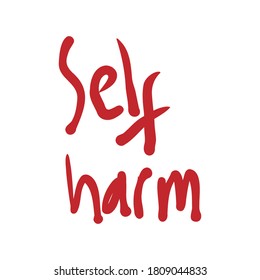 Self harm prevention. World Suicide Prevention Day (September 10) design concept. Colorful vector illustration for web and printing.