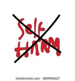 Prevención de autolesiones. Concepto de diseño del Día Mundial de la Prevención del Suicidio (10 de septiembre). Ilustración vectorial colorida para web e impresión. 