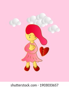 Self healing, recovery flat vector illustration, background for mental illness concept