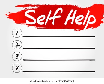 Self Help blank list, health concept