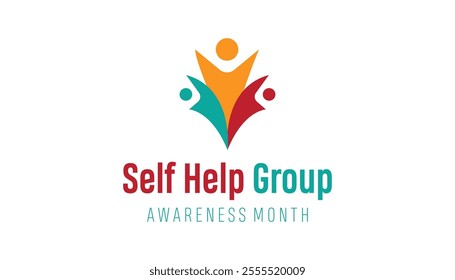 Self Help group awareness month observed each year during January. Self Help group awareness month creative concept design. Vector template for banner, greeting card, poster with background.