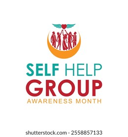 Self Help group awareness month observed each year during January. Self Help group awareness month creative concept design. Best for banners, greeting cards, posters and social media posts.