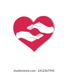 Icono de la línea de auto abrazo, ama a ti mismo, lindo abrazo al corazón del personaje de caricatura. Corazón por amor, afecto, cuidado, relaciones, concepto de días especiales. Despertando emociones positivas dentro de nosotros.