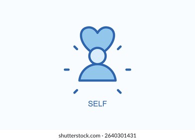 Self Icon Or Logo Isolated Vector Illustration