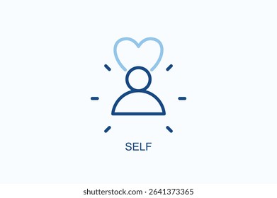 Self Icon Or Logo Isolated Vector Illustration