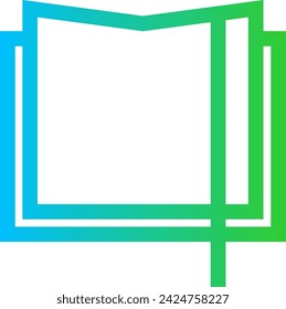 Self improve key performance indicator icon with blue and green gradient outline style. motivation, success, self, improvement, concept, growth, achievement. Vector Illustration
