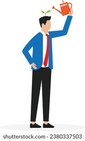Self improvement, growth mindset, positive attitude to learn new knowledge improvement for business problem concept

