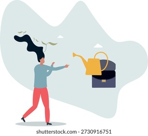 Self improvement, growth mindset, positive attitude to learn new knowledge improve creativity for business problem concept.life and employment of people.