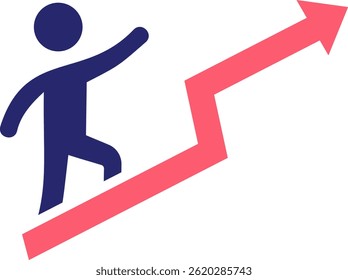 Self Improvement Icon Fill Vector Illustration