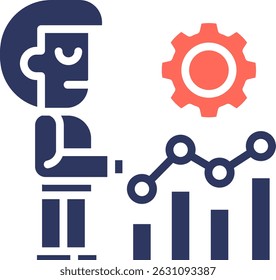Self Improvement Icon Glyph Color Vector Illustration