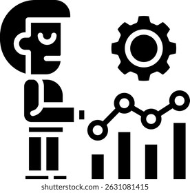 Self Improvement Icon Glyph Vector Illustration