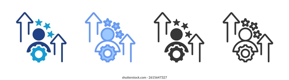 Self Improvement icon set multiple style collection