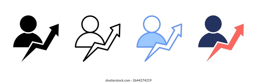 Self Improvement icon sheet multiple style collection