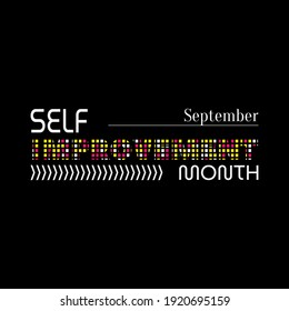 Self Improvement Month. Suitable For Greeting Card Poster And Banner