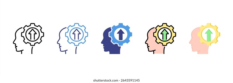 Self Improvement Multi Style Icon Set