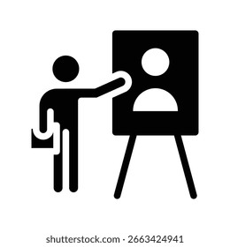 self introduction solid icon vector design good for web or mobile app