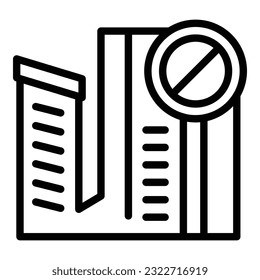 Self isolation apartment icon outline vector. Home quarantine. Virus house