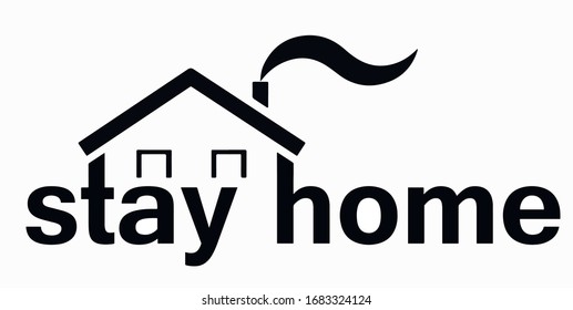 autoaislamiento en la ilustración vectorial de concepto doméstico. permanecer en casa con cuarentena propia para detener el brote y proteger la propagación del virus.albergue. 