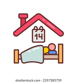 Self Isolation icon in vector. Illustration