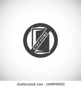 Self isolation related icon on background for graphic and web design. Creative illustration concept symbol for web or mobile app.