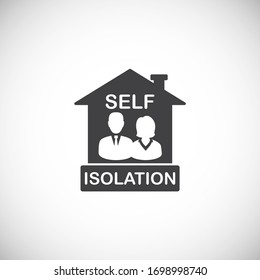 Self isolation related icon on background for graphic and web design. Creative illustration concept symbol for web or mobile app.
