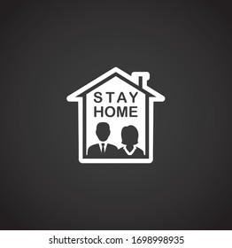 Icono de autoaislamiento en segundo plano para diseño gráfico y web. Símbolo de concepto de ilustración creativa para aplicación web o móvil.