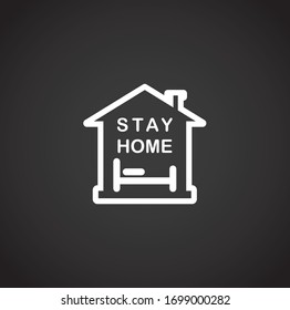 Self isolation related icon on background for graphic and web design. Creative illustration concept symbol for web or mobile app.