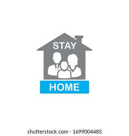 Self isolation related icon on background for graphic and web design. Creative illustration concept symbol for web or mobile app.