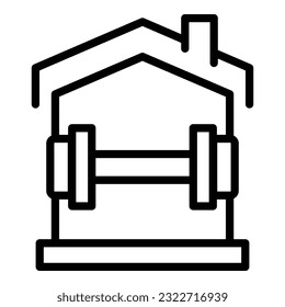 Self isolation training icon outline vector. Online stay. Home quarantine