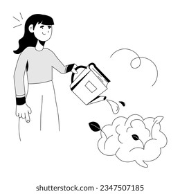 Self knowledge hand drawn illustration 