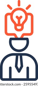Self Knowledge Icon Color Line Vector Illustration