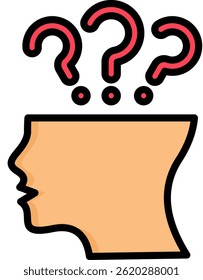 Self Knowledge Icon Lineal Color Vector Illustration