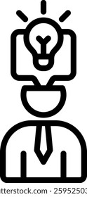 Self Knowledge Icon Outline Vector Illustration