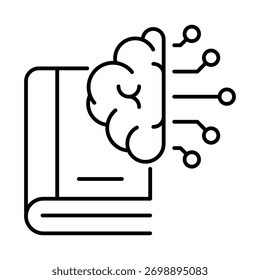 Autoaprendizagem - Permitir que os sistemas de IA aprendam e evoluam de forma independente para melhoria e adaptação contínuas. Vetor editável.